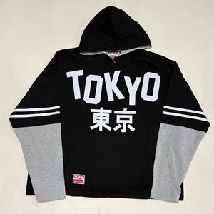 Tokyo Japan Graphic Sweatshirt Hoodie with Embroidery and Appliqué Patches